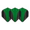 LSTYLE L1 Standard Dart Flights  EZ  Inception  Green  1 Set  Pre-Molded view 2