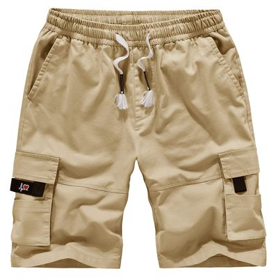 Msmsse Womens Bermuda Hiking Shorts Casual High Waisted Stretch Cargo Short Shorts for Women Khaki US 12-14