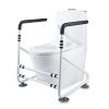 Toilet Seat Aid for Limited Mobility, Bathroom Handrail Toileting Rails with Safety Handles for Elderly, Handicapped, Or Disabled Punch-Free ALGFree view 1