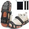Crampons Ice Cleats Snow Traction Cleats for Shoes and Boots Walk Traction Cleats Ice Grippers Anti-Slip 28 Steel Shoe Spikes for Snow and Ice Stretch Rubber Footwear M view 1