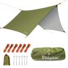 Unigear Hexagon Hammock Rain Fly,15x14FT/12x10FT Multifunctional Waterproof Camping Tarp,Lightweight and Compact Tent Tarp for Backpacking, Hiking, Traveling (Green, 15 x 14 ft) view 1