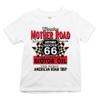Genuine Mother Road Historic Route 66 Youth T-Shirt American Road Trip Kids White Small view 1