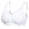 Fox Valley Traders Dream Bras Copper Therapy Zip-Front Bra, White, Medium view 1