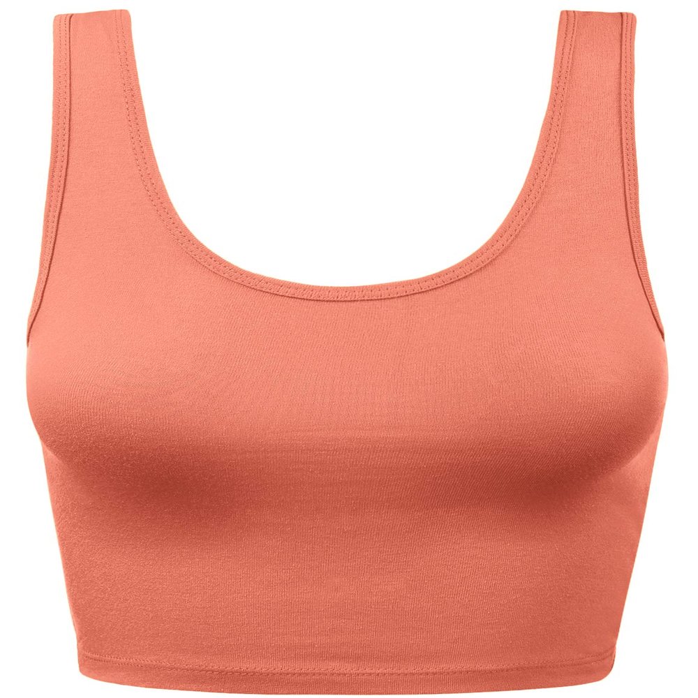 HATOPANTS Sleeveless Racerback Crop Tank Top Camisole Backless Scoop Neck Shirts ASHROSE M