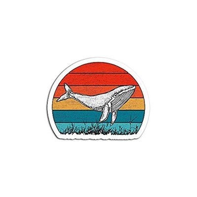 Vintage Humpback Whale Retro - Decorative Sticker Graphic