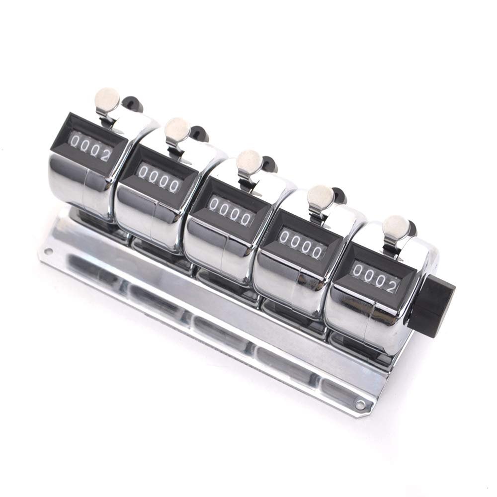 TopTie 5-Unit Desktop Tally Counter, Counter Clicker with Base, for Event, People, Inventory