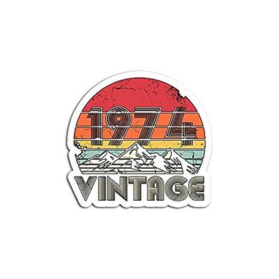 1974 Vintage Birthday Retro Style - Decorative Sticker Graphic