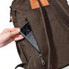 GOOTIUM Canvas Backpack for Women Vintage Style Zipper Bag Men's Casual Daypack Cloth Outdoor Travel Rucksack, Umber view 4