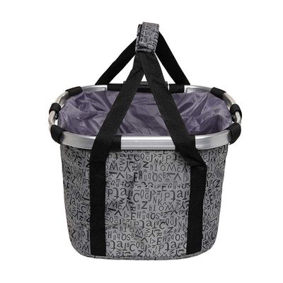 qiuqiu Removable Bicycle Handlebar Basket,Pet Cat Dog Carrier Bike Basket, Bike Front Hanging Handlebar Storage Saddle Bag-Gray