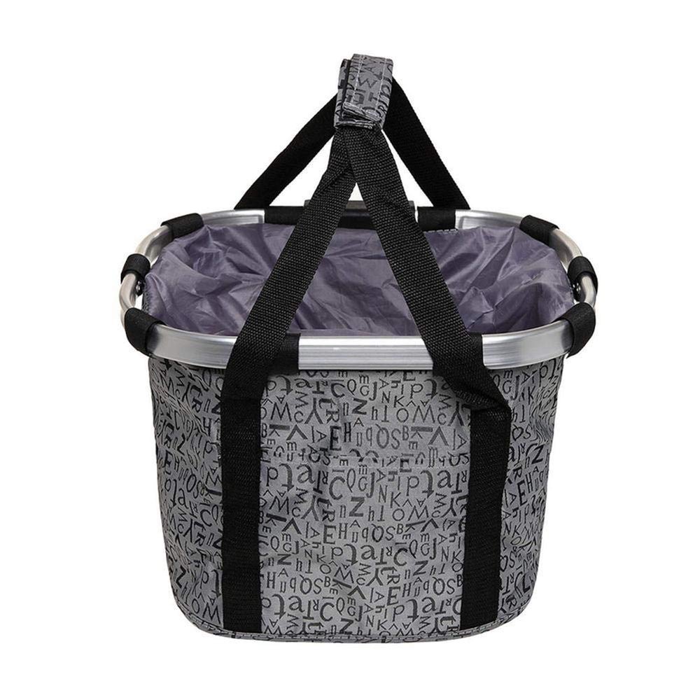 qiuqiu Removable Bicycle Handlebar Basket,Pet Cat Dog Carrier Bike Basket, Bike Front Hanging Handlebar Storage Saddle Bag-Gray