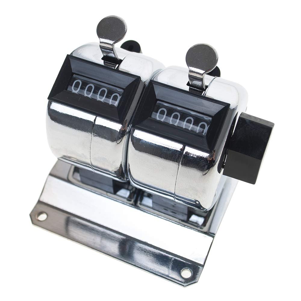 TopTie 2-Unit Desktop Tally Counter, Counter Clicker with Base, for Event, People, Inventory