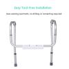 Toilet Safety Frame, Adjustable Toilet Rail Grab Bar, Lightweight Non-Slip Aluminium Toilet Frame for Assist Elderly Seat Support Bath ALGFree (Color : Gray) view 3