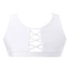 Freebily Kids Girl Yoga Sport Bra Racer Back Vest Top Gym Workout Training Crop Top Camisole Tank Top Athletic Underwear White 6 view 1