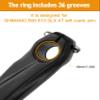170mm Crank Arm, Aluminum Alloy Left Crank Arm for BMX Road, Compatible for 590 610 SLX Crankset(Black) view 3