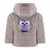 winying Kids Girls Kids Girls Winter Warm Coats Faux Fur Owl Applique Long Sleeve Zippered Hooded Coat Fleece Jacket Grey 14 Years view 4