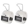 TopTie 2 PCS Clicker Counters, Plastic Mechanical Number Pitch Counters, 4-Digit Tally Counters for Sports Events - White view 1
