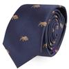 AUSCUFFLINKS Raging Bull Tie Mens Necktie Investor Tie | Wolf of Wall Street Bull Present for Him | Groomsmen Wedding Ties | Bull Market Tie (RACING BULL) view 1