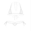 YiZYiF Women Sexy Two-Piece Bikini Set Micro Bikinis Mini Halterneck Top and Panty Swimwear White One Size view 2