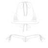 YiZYiF Women Sexy Two-Piece Bikini Set Micro Bikinis Mini Halterneck Top and Panty Swimwear White One Size view 3