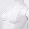 ACSUSS Women's Brazilian Mesh Sheer Extreme Halterneck Micro Bikini Bra Top with G-String Swimsuit 2# White One Size view 4