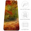 LEVEIS Yoga Mat Forest Season Autumn Scenery Thick Non Slip Exercise Workout Mats for Home Gym Floor Travel view 2
