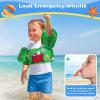 MoKo Swim Arm Band for Kids 20-50lbs, Toddler Swim Vest Cute Cartoon Swimming Wings Pool Floats Sleeve Children Water Sports Learning Swim Training Equipment, Green view 3