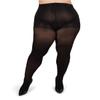 MeMoi Plus Size Curvy Control Top Tights, Comfortable and Lightweight Tummy Control Tights - Sizes 1X-7X, Black, 1X-2X view 1