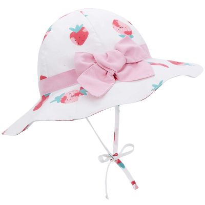Bucket Hats Girls Sun Hat Toddler Infant Summer Hat Pool Beach Newborn Girl Sunhats for Babies 4-8 Years Strawberry