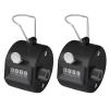 TopTie 2 PCS Clicker Counters, Plastic Mechanical Number Pitch Counters, 4-Digit Tally Counters for Sports Events - Black view 1