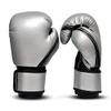 UFG Metallic Boxing Gloves MMA Muay Thai Bag Work Training & Fight (Silver, 12oz) view 2