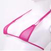 ACSUSS Women's Brazilian Mesh Sheer Extreme Halterneck Micro Bikini Bra Top with G-String Swimsuit 2# Hot Pink One Size view 4