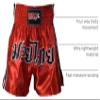MRX Muay Thai Shorts for Men Training, Kickboxing, Fighting, Boxing Shorts for Martial Arts, Grappling, Cage Fight, BJJ Red XX-Small view 3