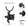 AIWENXI Sea Turtle Urn Necklace for Ashes Animals Cremation Jewelry Stainless Steel Memorial Necklace Keepsakes Jewelry Ashes Holder for Human Pets with Filler Tool,Black view 2