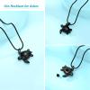 AIWENXI Sea Turtle Urn Necklace for Ashes Animals Cremation Jewelry Stainless Steel Memorial Necklace Keepsakes Jewelry Ashes Holder for Human Pets with Filler Tool,Black view 3