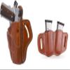 1791 Gunleather 1911 Holster and Mag Pouch Bundle - Right Handed OWB Leather Gun Holster and Mag Holster - Classic Brown view 1