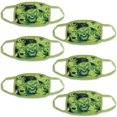 Concept One Marvel The Incredible Hulk Adult Face Mask, Multi, Pack of 6