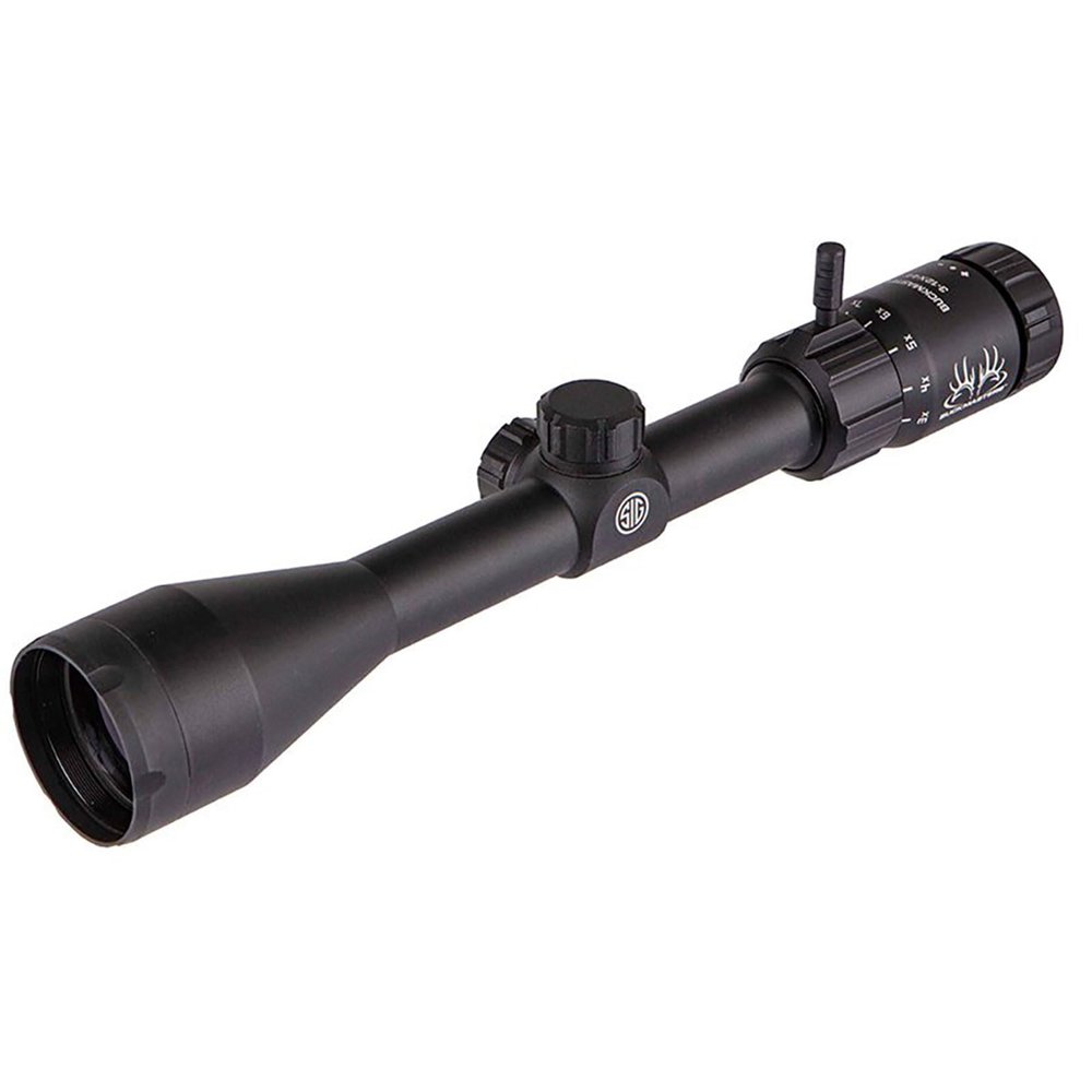 SIG SAUER Buckmasters 3-12x44mm 1" Tube Second Focal Plane/SFP/F2 Durable Shockproof Waterproof Fogproof Black Riflescope, Buckmasters BDC Reticle, Flip-Back Lens Covers Included
