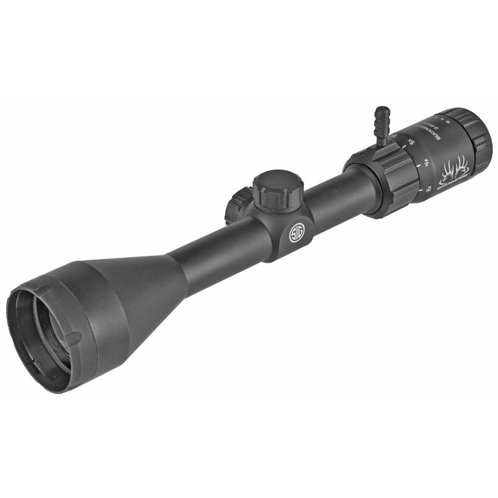 SIG SAUER Buckmasters 3-9x50mm 1" Tube Second Focal Plane/SFP/F2 Durable Shockproof Waterproof Fogproof Black Riflescope, Buckmasters BDC Reticle, Flip-Back Lens Covers Included
