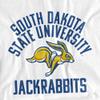 South Dakota State University Official Jackrabbits Logo Unisex Adult T-Shirt, White, 5X-Large view 2