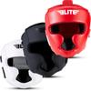 Elite Sports Best Boxing Headgear, Training Sparring Safety Head Guard for MMA, Kickboxing Trainees, Muay Thai, and Boxing for Adult Men (White) view 1