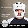 Elite Sports Best Boxing Headgear, Training Sparring Safety Head Guard for MMA, Kickboxing Trainees, Muay Thai, and Boxing for Adult Men (White) view 2