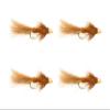Wild Water Fly Fishing Cone Head Brown Wooly Buggers, Size 6, Qty. 4, for Deeper Water Fish, Trout, Pike, and Bass view 1