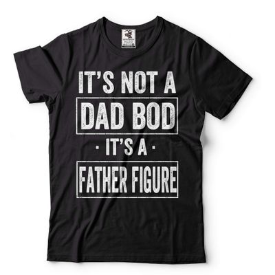Silk Road Tees Dad BOD Father Figure Mens Funny T-Shirt Father's Day Daddy Tee Shirt Large Black