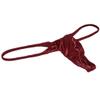 JAXFSTK Men Contoured Pouch Swim Bikini G-Strings Lingerie Underwear Shiny Satin Mini T-Back Jockstrap 3-Pack(Wine Red) L view 3