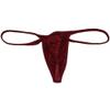 JAXFSTK Men Contoured Pouch Swim Bikini G-Strings Lingerie Underwear Shiny Satin Mini T-Back Jockstrap 3-Pack(Wine Red) L view 4