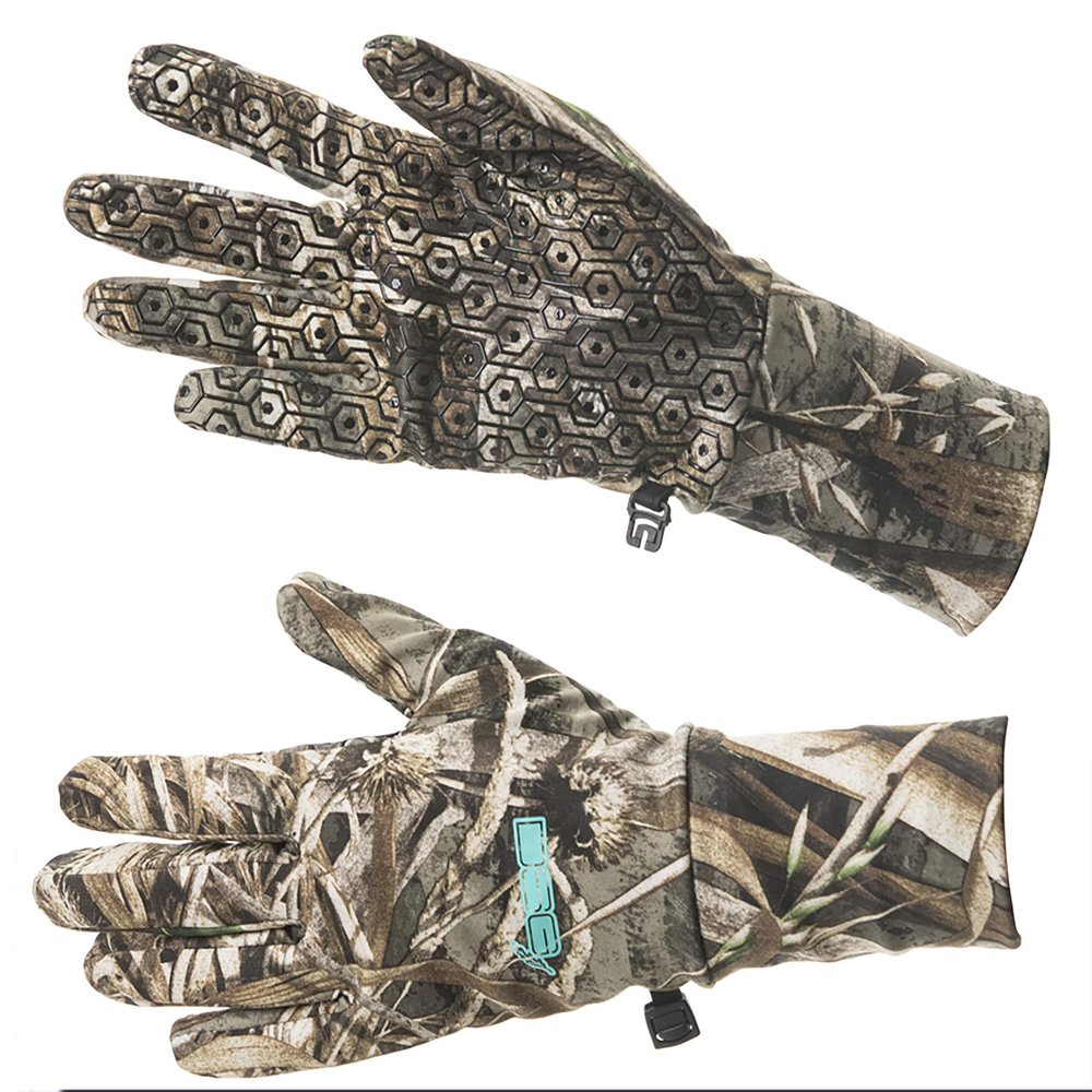 DOING SOMETHING GREAT DSG Outerwear Women D-Tech Hunting Liner Glove - Moisture Wicking, 4-Way Stretch, Lightweight (Realtree Max-5 2.0, X-Large)