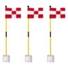 KINGTOP Golf Flagstick Mini, Putting Green Flag for Yard, 3 Feet Flagpole 2-Section Design, Golf Pin Flags Hole Cup Set, 4" Putting Cup, 3-Pack view 1