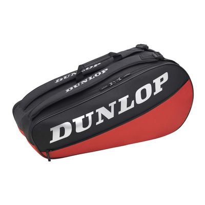 Dunlop Sports CX Club 6-Racket Tennis Bag, Black/Red