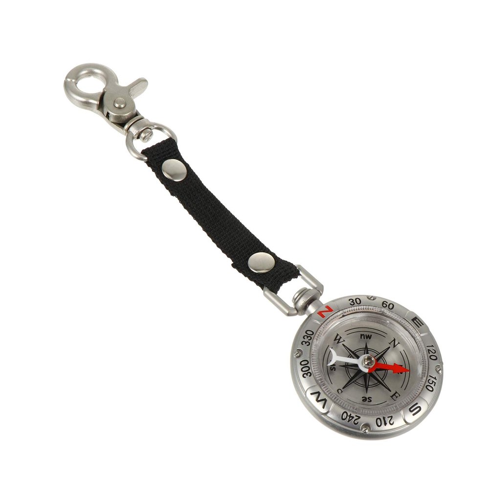 1pc Compass Keychain Retro Compass Key Ring Hiking Holder Decoration -Chain Pendent Bag Pendent Zinc Alloy Chain Climbing