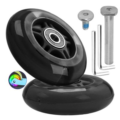 80mm x 24mm Flash Rear Wheel M8x65mm Screw Sets for Foldable Micro Mini 3 Wheel Kids Scooter Kickboard Axle Repair Tool (Black)
